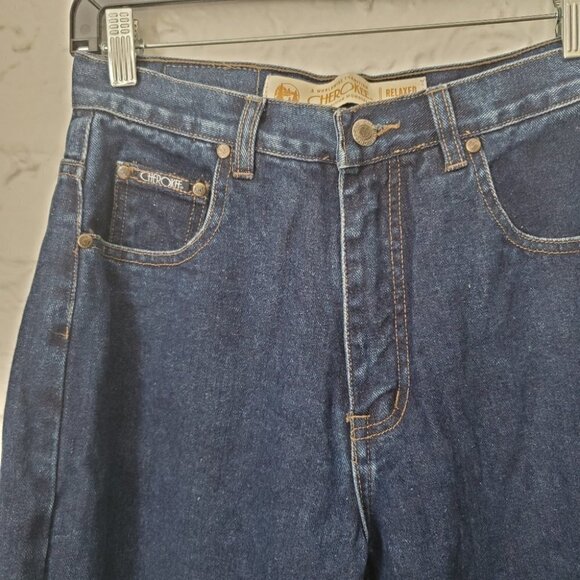 Cherokee Women's Dark Blue Straight Leg Jeans - Picture 4 of 6